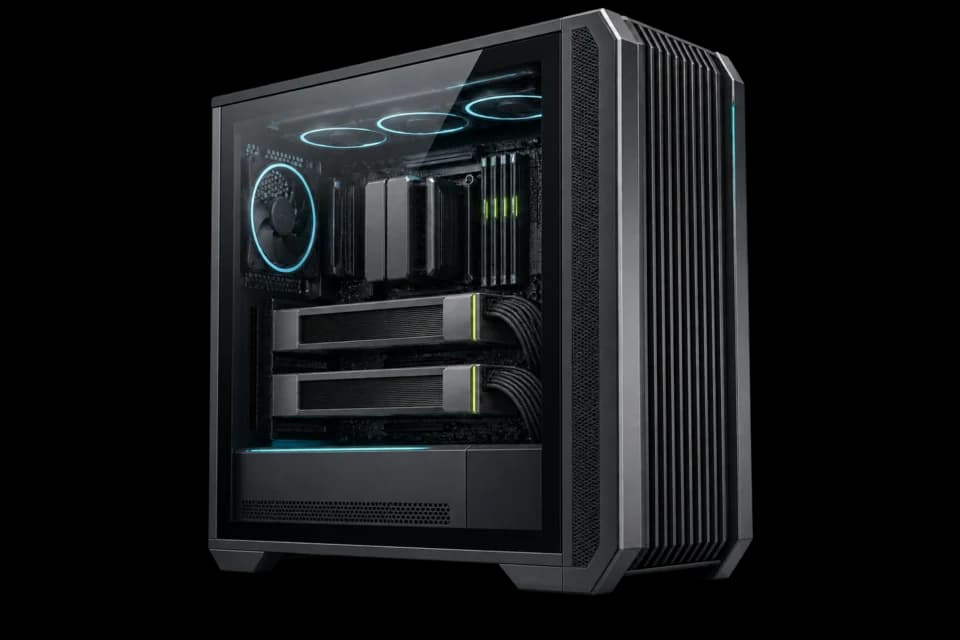 A GPU workstation with dedicated accelerator cards